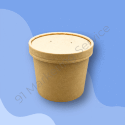ถ้วยกระดาษคราฟท์ทรงสูง ขนาด 380 มล. พร้อมฝากระดาษ