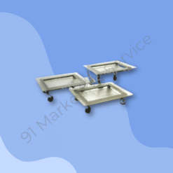 ชั้นโชว์อาหารพร้อมจานแก้ว