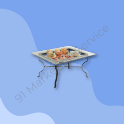 ชั้นโชว์อาหารพร้อมจานแก้ว ขนาด 20x20x18 ซม.