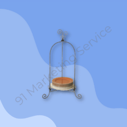 โครงเหล็กพ่นสีดำสำหรับวางจาน ขนาด 38x43x78 ซม.