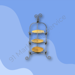 ชั้นโชว์อาหารเหล็กแบบพ่นดำ 3 ชั้น จนาด 34x39x67.5 ซม.