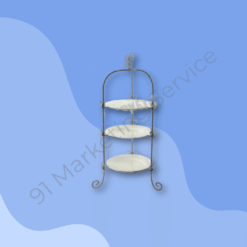 ชั้นโชว์อาหารเหล็กแบบพ่นดำ 3 ชั้น ขนาด 41.5x48x85 ซม.