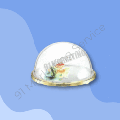 ที่รองเค้กทรงกลม พร้อมฝาครอบกระจก ขนาด 50 ซม. (ฐานทอง)