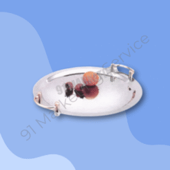 ถาดวางอาหารทรงรี พร้อมที่จับ