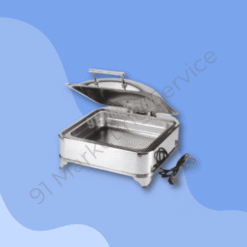 ที่อุ่นอาหารสี่เหลี่ยมจตุรัสด้วยไฟฟ้า ฝา ปิดสแตนเลส ขนาด 41x40x24 ซม.