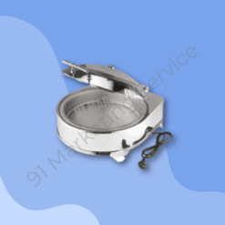 ที่อุ่นอาหารทรงกลมด้วยไฟฟ้า ฝาปิดแก้ว ขนาด 47x42x24 ซม.