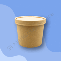 ถ้วยกระดาษคราฟท์ทรงสูง ขนาด 580 มล. พร้อมฝากระดาษ