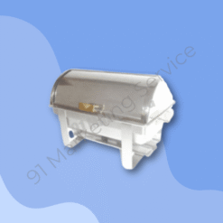 ที่อุ่นอาหาร ทรงสี่เหลี่ยมผืนผ้า ด้ามจับทอง ขนาด 60x42x39 ซม.