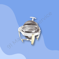 ที่อุ่นอาหารทรงกลม ขนาดเล็ก ขาตั้งทอง ขนาด 39x38 ซม.