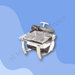 ที่อุ่นอาหาร ทรงสี่เหลี่ยมจตุรัส ขาตั้งทอง ขนาด 50x48x43 ซม.