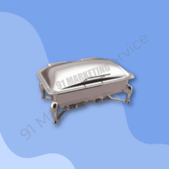 ที่อุ่นอาหาร ทรงสี่เหลี่ยมผืนผ้า ฝาปิดสแตนเลส ขนาด 58x43x30 ซม.