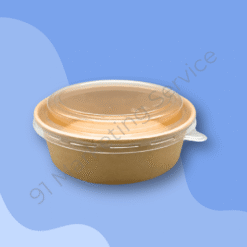 ถ้วยกระดาษคราฟท์ พร้อมฝา PET ขนาด 500 มล.