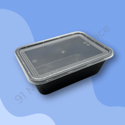 กล่องอาหารเหลี่ยม ขนาด 750 มล. พร้อมฝา