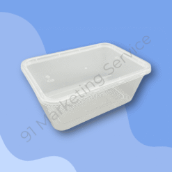 กล่องอาหารเหลี่ยม ขนาด 1,000 มล. พร้อมฝา