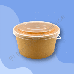 ถ้วยกระดาษคราฟท์ พร้อมฝา PET ขนาด 1,000 มล.