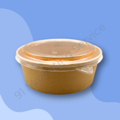 ถ้วยกระดาษคราฟท์ พร้อมฝา PET ขนาด 1,300 มล.