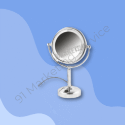 กระจกแต่งหน้าตั้งโต๊ะ มีไฟ ซูม 3 เท่า ขนาด 8 นิ้ว