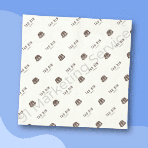 กระดาษรองอาหารพิมพ์โลโก้สำหรับร้านอาหาร คาเฟ่ สร้างภาพลักษณ์ธุรกิจ