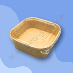 กล่องใส่อาหารกระดาษ สีน้ำตาล สำหรับเดลิเวอรีและร้านอาหาร | 91 Marketing Service