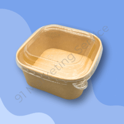 กล่องใส่อาหารกระดาษ สีน้ำตาล สำหรับเดลิเวอรีและร้านอาหาร | 91 Marketing Service