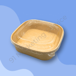 กล่องใส่อาหารกระดาษ สีน้ำตาล สำหรับเดลิเวอรีและร้านอาหาร | 91 Marketing Service