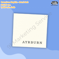 กระดาษแนปกิ้นพรีเมียมพิมพ์โลโก้ สำหรับร้านอาหารและโรงแรม | 91 Marketing Service