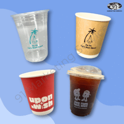 แก้วพลาสติกสกรีนโลโก้ ใส่เครื่องดื่มเย็น ผลิตโดย 91 Marketing Service