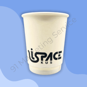 แก้วกระดาษสกรีนโลโก้ ร้านกาแฟ พร้อมบริการผลิตโดย 91 Marketing Service